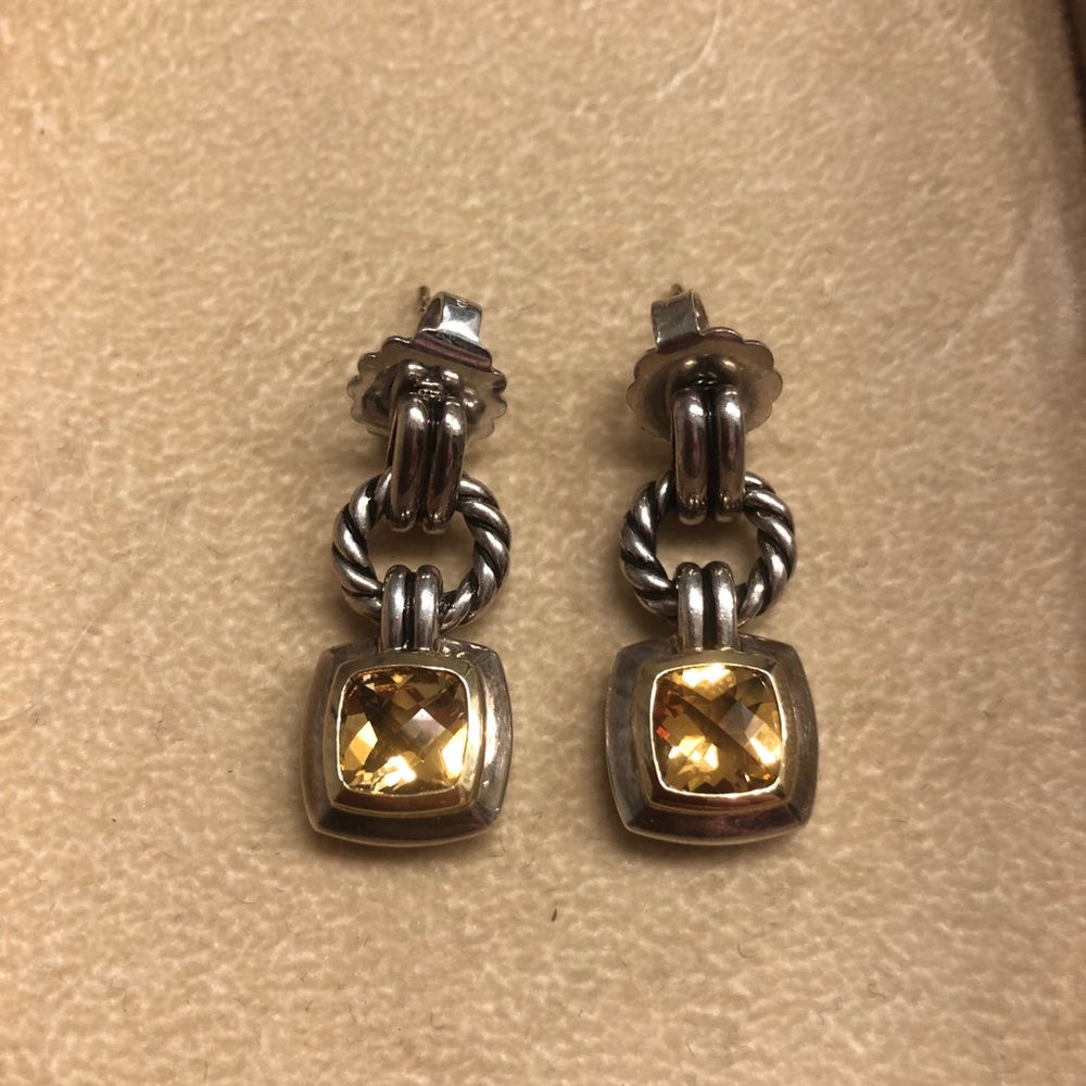 David Yurman Citrine Renaissance Drop Earrings